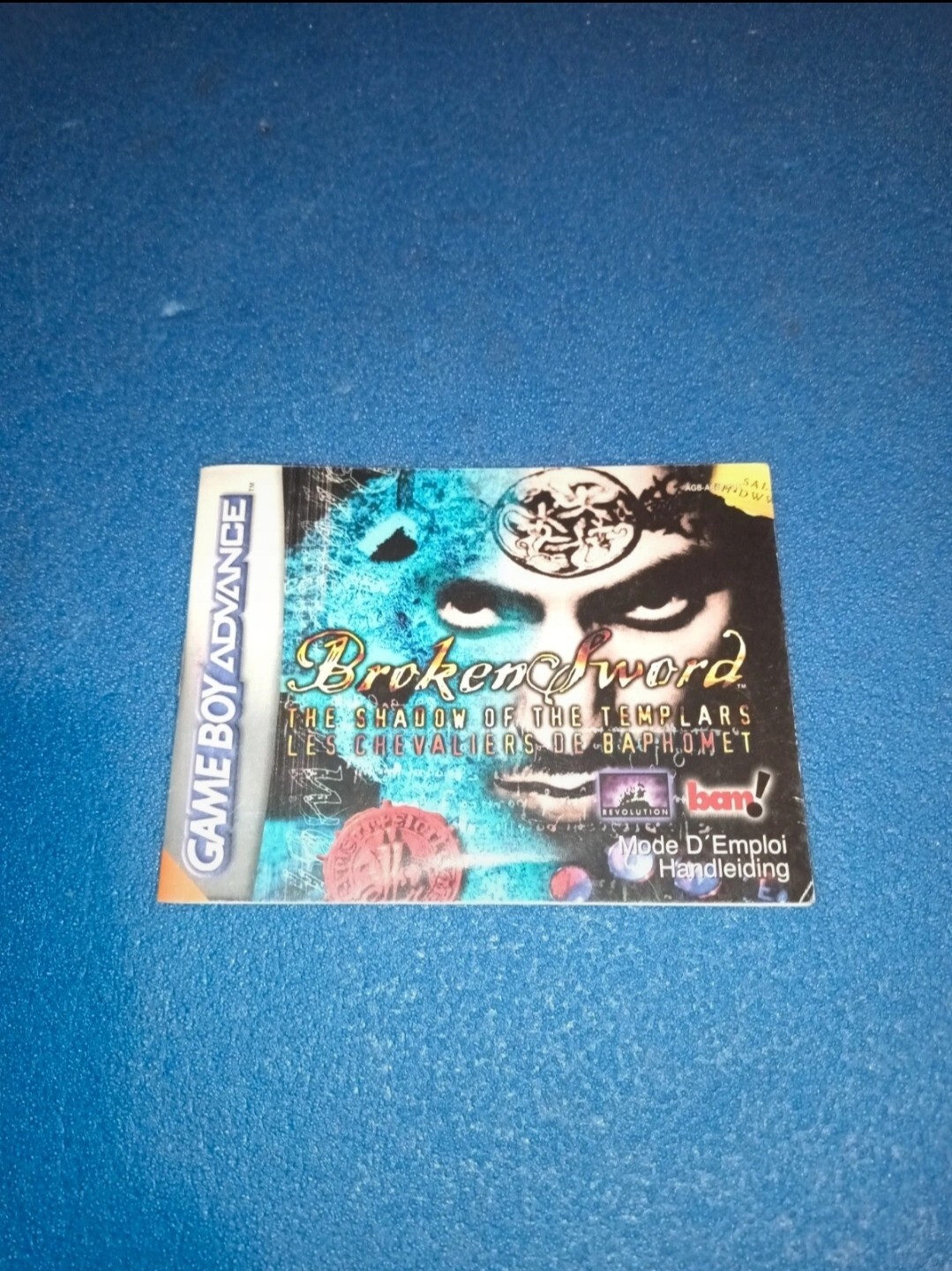 Baphomet les chevaliers de baphomet Notice manuel Nintendo game boy Advance Gba