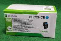 Lexmark 80C2HCE 802HE Toner Cyan, CX410 CX510, 3.000 Seiten 80C2HC0