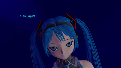 Anime hatsune miku blender eyes 3d long hair Playmat Gaming Mat