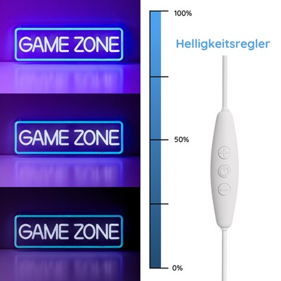 Gaming Zone Schild Als Wand- Oder Türdekoration – 3D-gedruckt Aus PLA, Made In Germany, Perfekt Für Gaming-Zimmer Oder Jugendzimmer