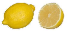 Autocollant sticker vinyl citron fruit legumes