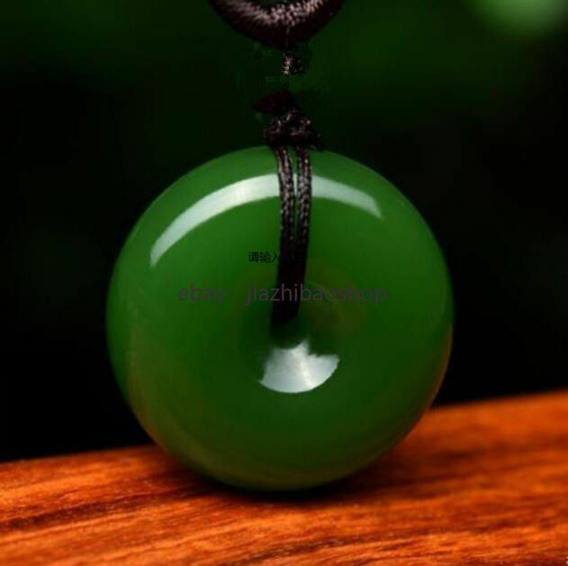 Amulet Jade Pendant pingankou Natural jewelry statue Green Jasper Necklace