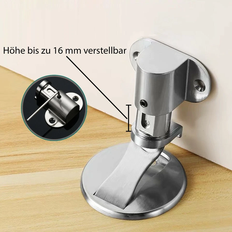 Ailiebe Design® Türstopper Magnet Edelstahl selbstklebend für Boden Türhalter - Bild 2 von 4