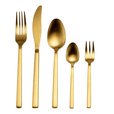 Echtwerk LINUS Tafelbesteck 30tlg Gold Edition Essbesteck Besteck Set Edelstahl