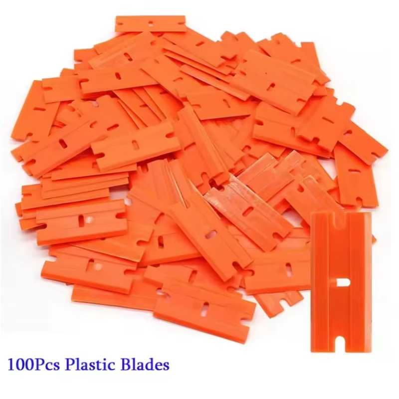 Contoured Grip Plastic Razor Scraper for Easy Label and Decal Removal