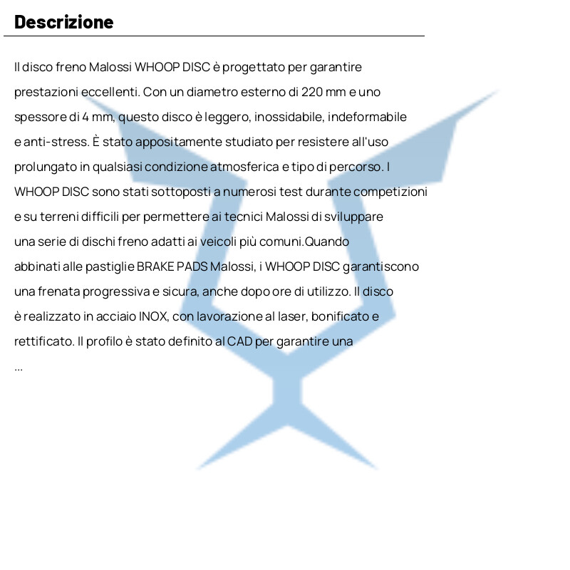 Malossi WHOOP D 220 Piaggio brake disc for Vespa GTS SUPER 300 2023-2024