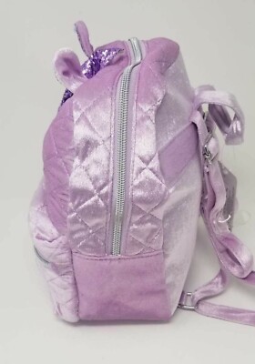 girls purple mini backpack Bebe by Love2Design Velour Iridescent Sequins Backpa  Aura In Pink Inc Designed with adjustable straps for a comfortable fit NWT Girls Limited Too Unicorn