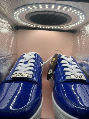 Size 9m A Bathing Ape Bape Sta Low Patent Blue 2020 1G30191010