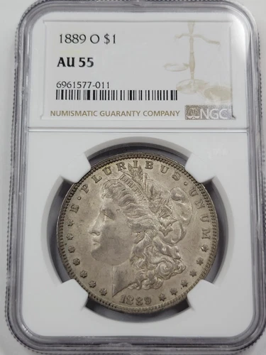 1889 O Morgan Silver Dollar $1 NGC AU55 Tough Date Super Original *G747