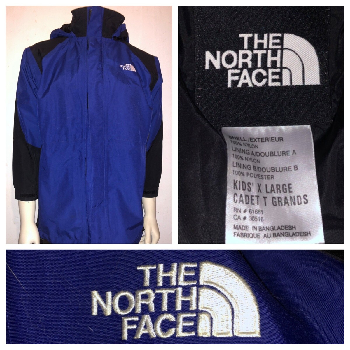 スキー K Vintage The North Face Boy's XL Blue And Black Mountain Light Ski