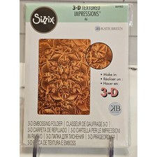 Sizzix 3D Textured Impressions A6 Kath Breen Embossing Folder Floral Mandala - N