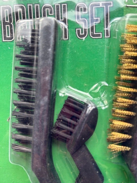 6 Pc. Wire Brush Set 93610 Brass Nylon & Steel Plastic Handles