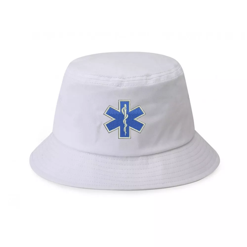 Cotton Bucket technician Emergency EMS Military medical White Hat | eBay 100% Cap EMT