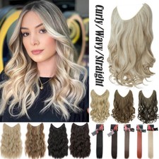 Invisible 100 Real Thick As Human One Piece Wire in Hair Extensions Nano Ring