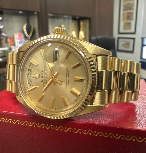 Mens VINTAGE Rolex Day-Date President Watch 18k Yellow Gold 36mm - Picture 2 of 5