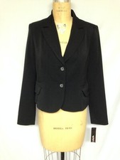 Rafaella  2 Way Stretch Gabardine Blazer 10p Black  Nwt Pnk9062
