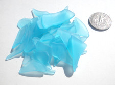 Sea Glass, Set of Turquoise Blue