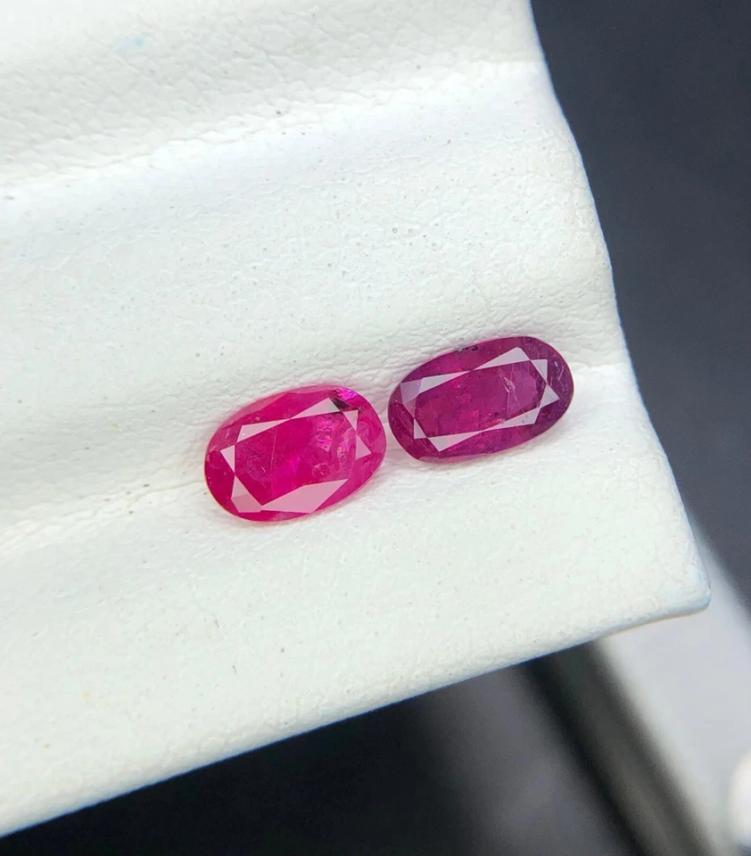 1.25 Cts Natural Untreated Ruby 2 Piece Ruby loose gemstone From Afghanistan - Image 4 of 4