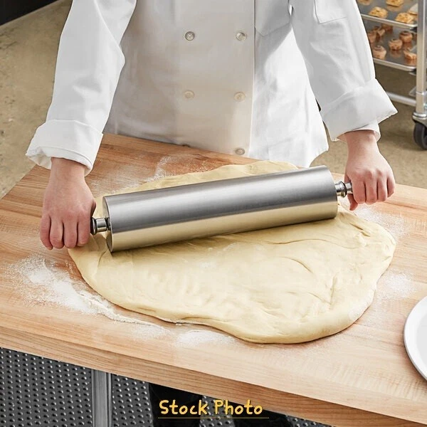 Professional Standard Aluminum Rolling Pin 15" Ball Bearings by Omcan #27677 EUC