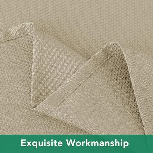 Textured Fabric Square Tablecloths 54 X 54 Inches Water 54X54" Natural - Image 4 of 4