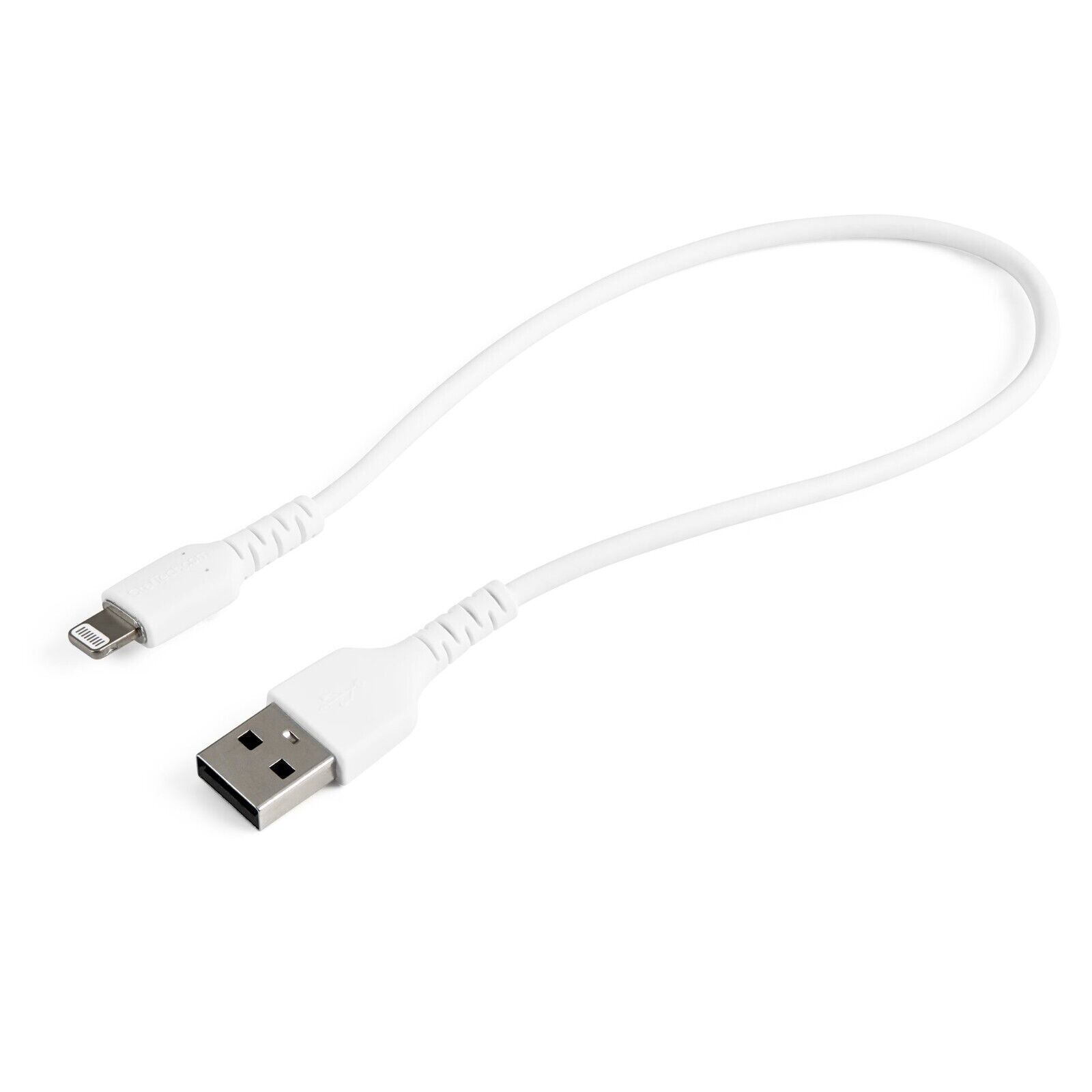 Durable 12in White USB-A to Lightning Cable by StarTech RUSBLTMM30CMW-image
