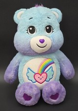 Care Bears Dream Bright Bear Rainbow Heart Wings Purple Blue Plush Doll 13"