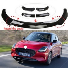 For Suzuki Swift Universal Front Bumper Lip Spoiler Splitter Glossy Black J