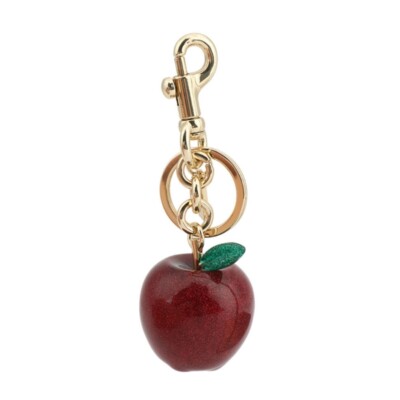 Unique Apples Shape Key Rings Multifunctional Handbag Decoration Alloy Texture