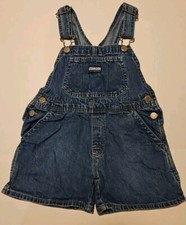 Oshkosh B'gosh Denim Shortalls Toddler Sz 4 Vestbak