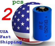 2 pcs ER14250 AI 1/2AA 14250 X LS14250 Bulk 3.6V Elite Quality Lithium Battery