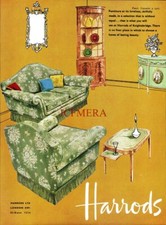HARRODS Home Lounge Furniture ADVERT #2 Original Vintage 1960 Print Ad 692/110