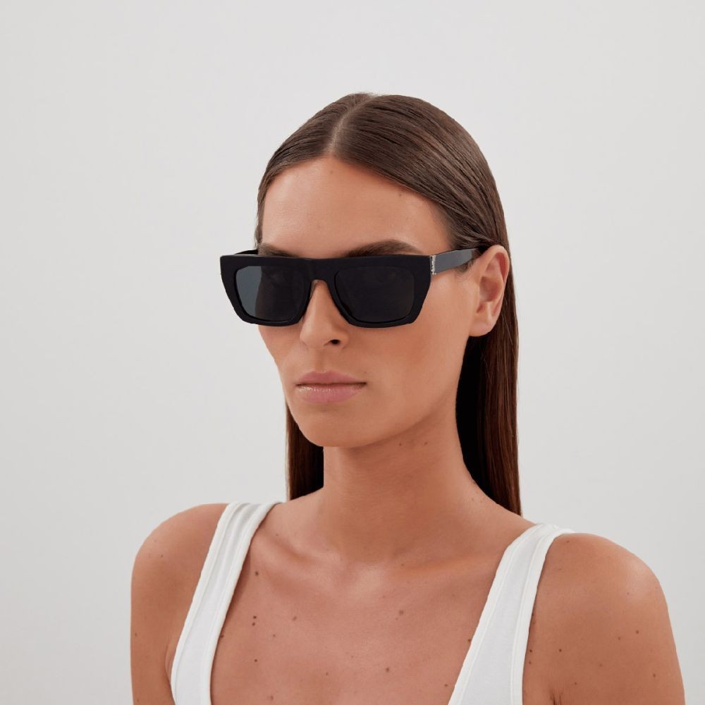 NUOVI OCCHIALI DA SOLE SAINT LAURENT SLM131 001 DONNA NERI OCCHIALI QUADRATI SL M131 001