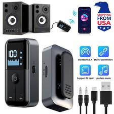 Wireless Bluetooth 5.4 Adapter Hi-Fi Audio for Home Stereo Car AUX with Charging