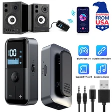Wireless Bluetooth 5.4 Adapter Hi-Fi Audio for Home Stereo Car AUX with Charging