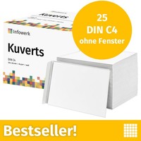 BriefumschläGe Ohne Fenster, DIN C4, 25 StüCk