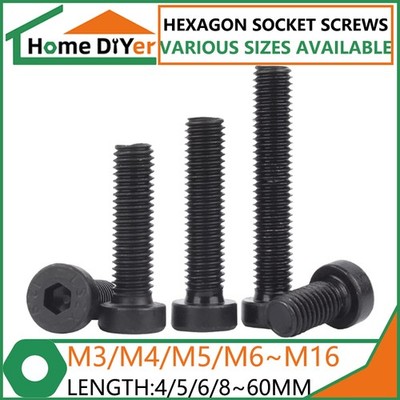 Carbon Steel Thin Head Hexagon Socket Head Cap Screw M3/M4/M5/M6/M8/M10/M12~M16