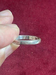 Très Belle Petite Bague En Argent Massif Taille 58