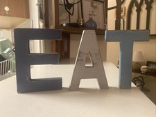 Wooden Home Sign Decorative Wood Home Letters EAT/TEA Word Sign