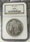 1901-S MORGAN SILVER DOLLAR NGC AU55 OLD FATTY HOLDER