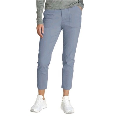 Eddie Bauer Women's Horizon Straight Ankle Pant Performance Stretch Size 8 Blue