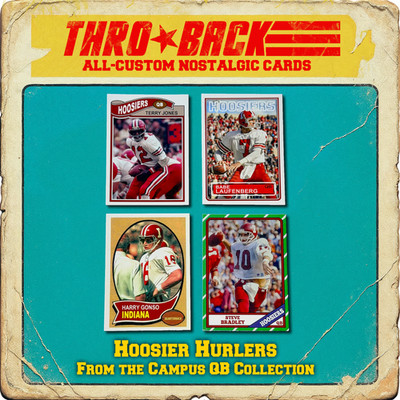 THROBACK custom Football Card Set Indiana Hoosiers QBs Gonso Bradley Babe