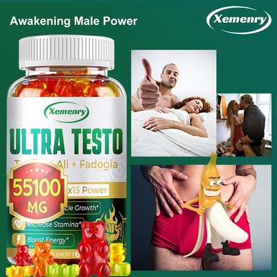 Ultra Testo -Testosterone Booster,Muscle Health - Horny Goat Weed, Maca, Ginseng