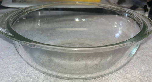 Vintage Pyrex Mixing Bowl Clear Glass 024 2QT Made USA 8.25" 2 Liter 72 oz