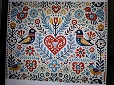 Stamped Cross Stitch FolkArt Tapestry 14ct 40...