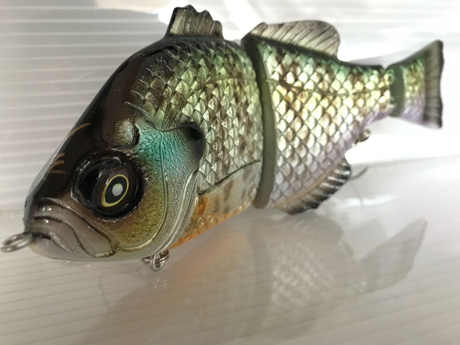 Handmade Japanese Swimbait "Gillra150" Micro Glitter Subtle  Flash Motion - Image 4