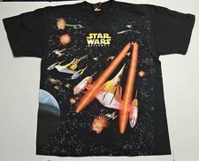 Vintage 90s Star Wars Episode I Phantom Menace Shirt Size Large