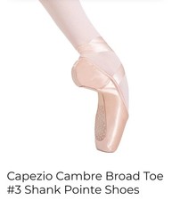 Capezio Cambre Pointe Shoe New In Box PTP 7.5 W 1127w