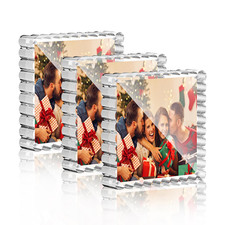 Helplex Acrylic Picture Frames 8X8 3 Pack Clear Magnetic Lucite Frames 20