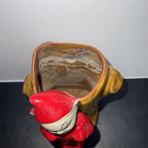 Vintage1950s Pixie Elf Figure Red Glazed Ceramic Wall Pocket Planter MCM - Picture 3 of 10