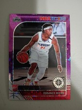 2019-20 Panini NBA Hoops Premium Stock Terance Mann #245 Purple Disco Prizm (LB)